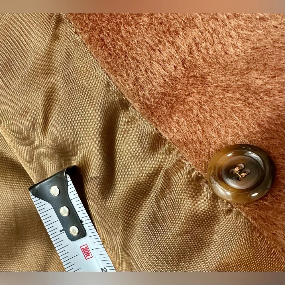 Bill Blass Vintage Rare Baby Llama Coat 4 Mid Length Brown Old Money Classic